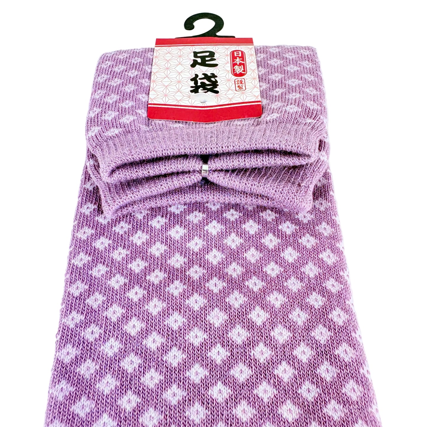 Tabi ponožky – Jemný geometrický vzor růžová | 22–25 cm | Made in Japan