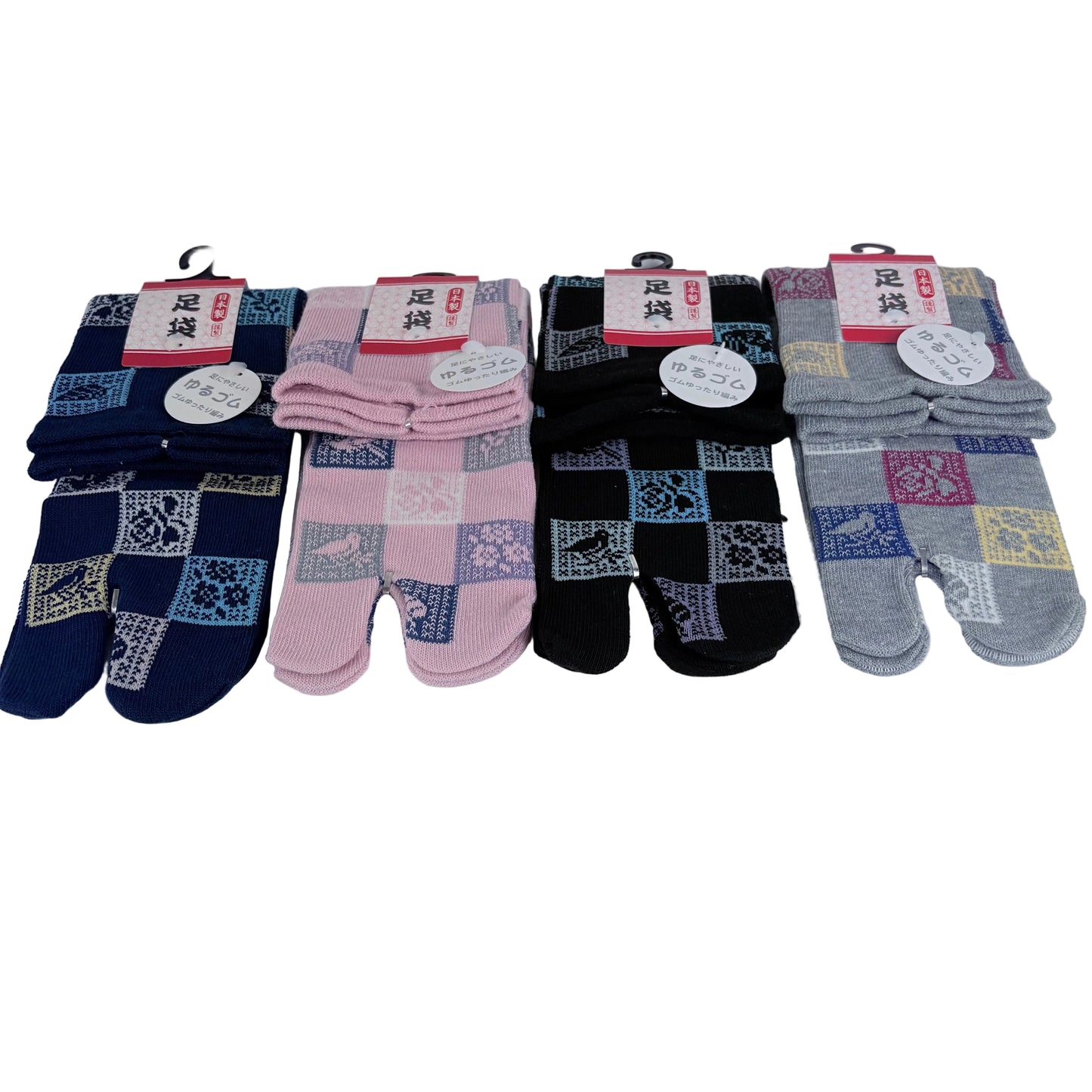 Tabi ponožky – Patchwork vzor | 22–25 cm | Made in Japan