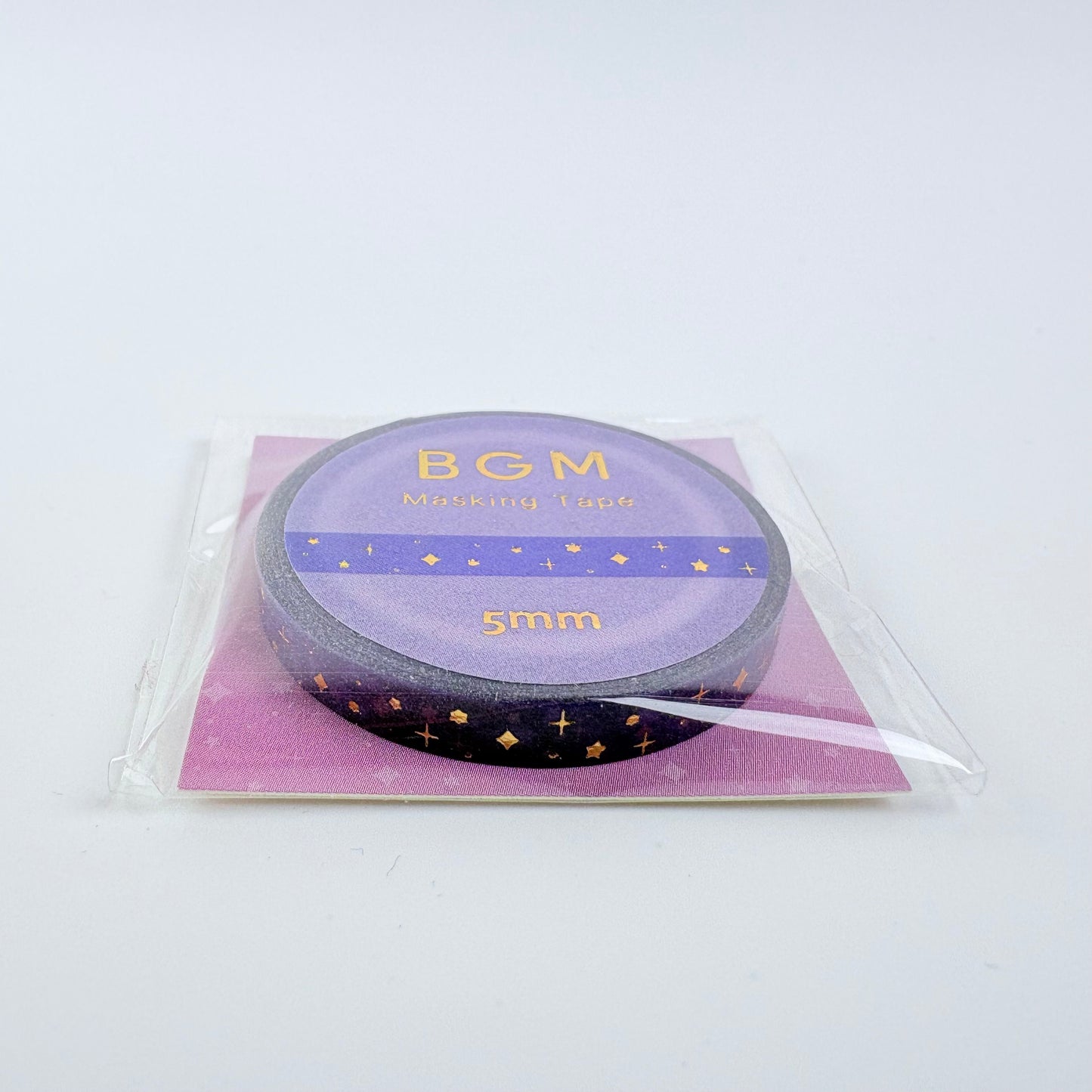 Washi páska BGM – Zlaté hvězdičky, 5 mm × 5 m