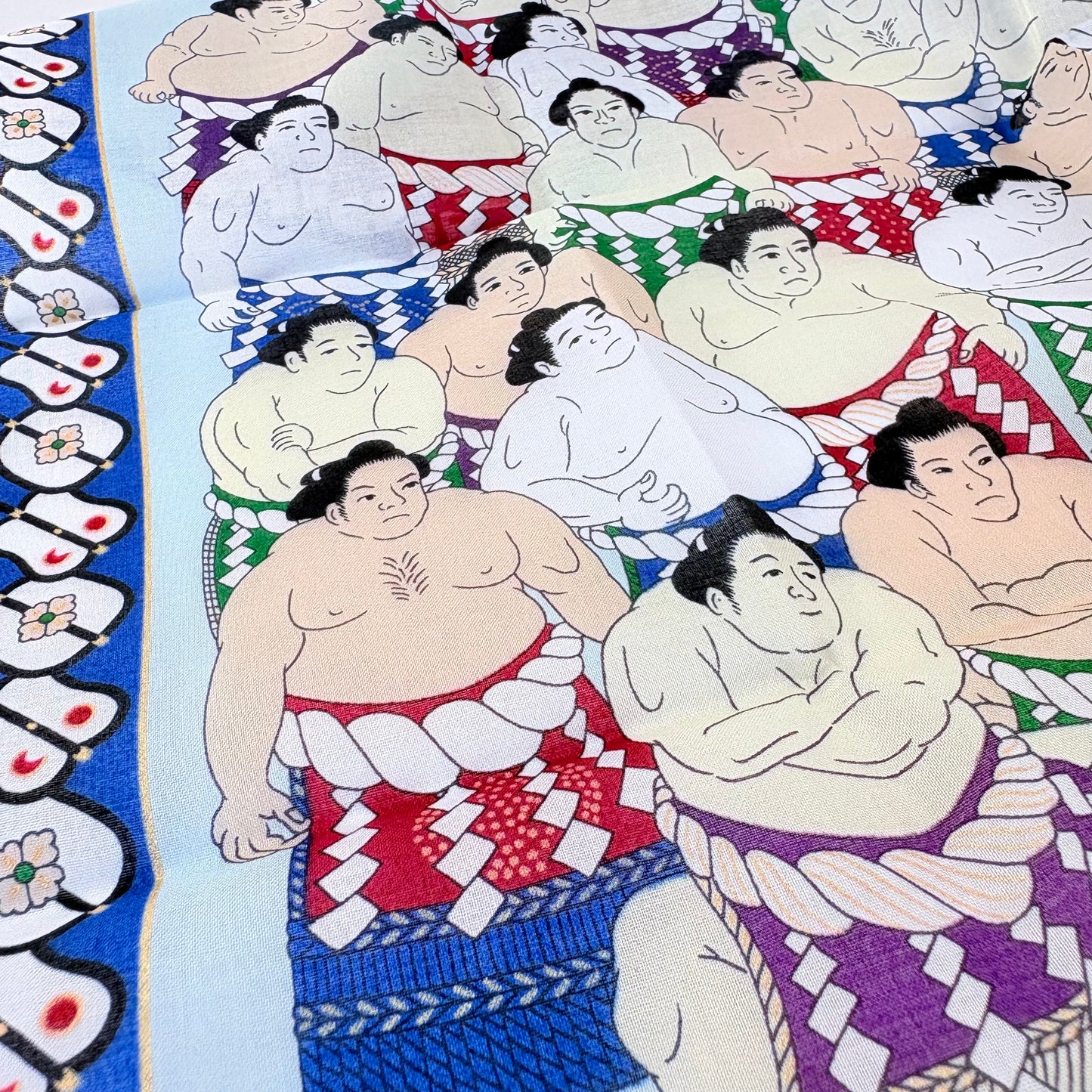 Furoshiki Sumó 50 × 50 cm / velmi jemná bavlna / Made in Japan