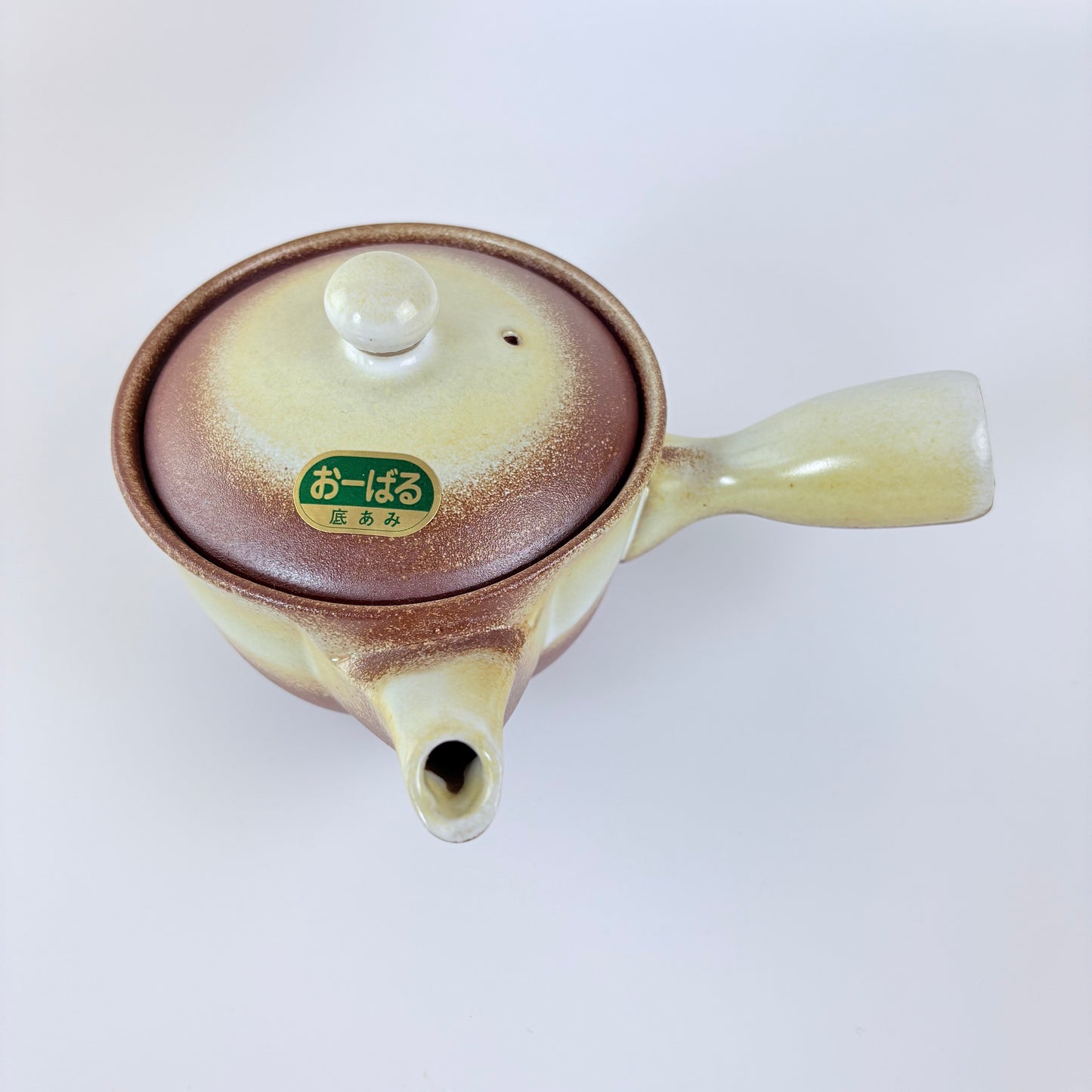 Japonská čajová konvička Banko ware Obaru Kyusu – krémová s hnědou, 350 ml / Made in Japan