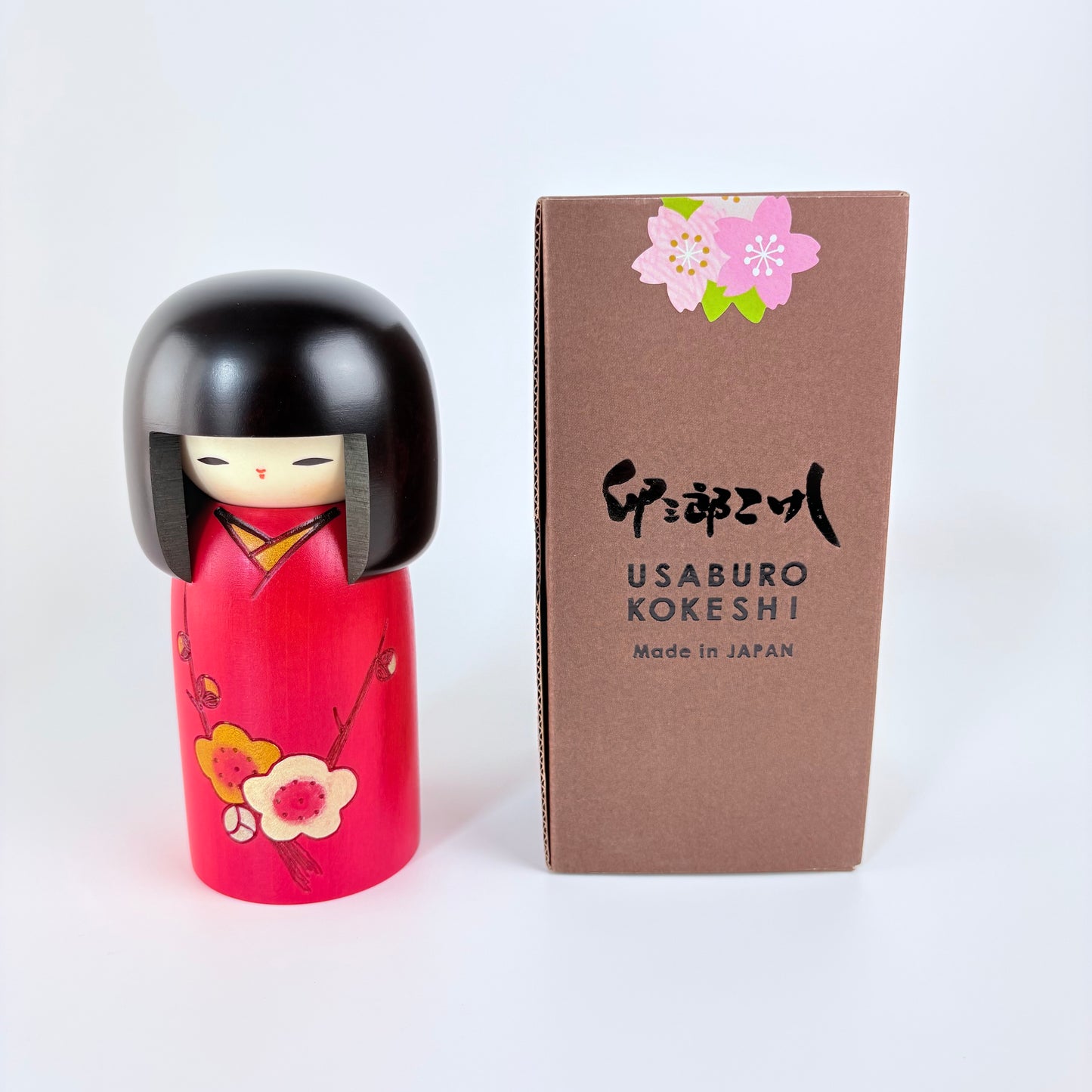Autorská kokeshi Ume – Květy japonské švestky | Usaburo | Made in Japan