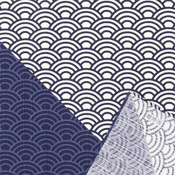 Furoshiki Seigaiha modré 50 × 50 cm / bavlna / Made in Japan