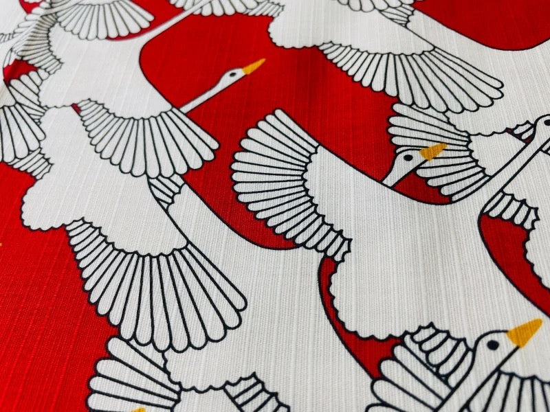 Furoshiki Kofu Shukuzuru Red 50 × 50 cm | Made in Japan