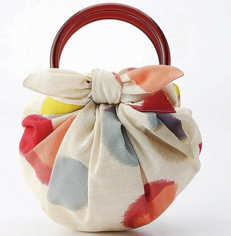 Plastové kruhové madlo na furoshiki tašku – čiré | Made in Japan