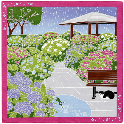 Furoshiki Kočka – červen 50 × 50 cm / Made in Japan