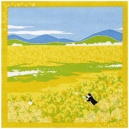 Furoshiki Kočka – březen 50 × 50 cm / Made in Japan