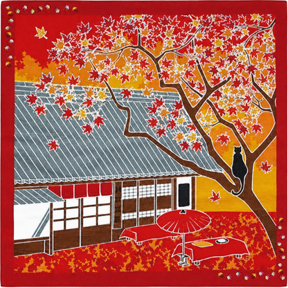 Furoshiki Kočka – listopad 50 × 50 cm / Made in Japan