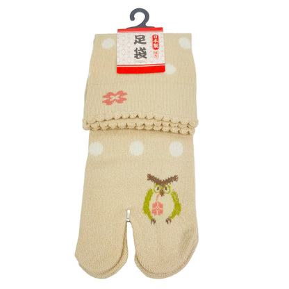 Tabi ponožky – Puntíky & sova | 5 barev | Made in Japan