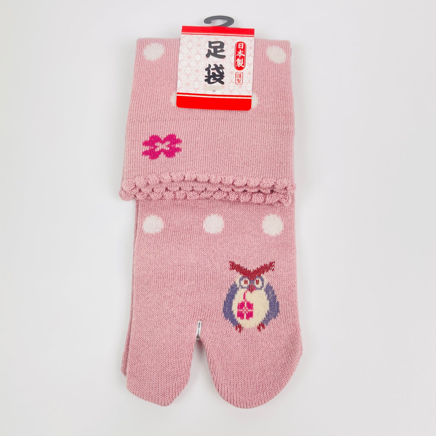 Tabi ponožky – Puntíky & sova | 5 barev | Made in Japan