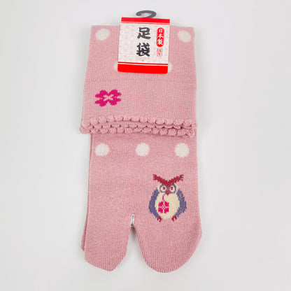 Tabi ponožky – Puntíky & sova | 5 barev | Made in Japan