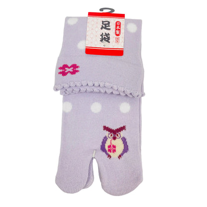 Tabi ponožky – Puntíky & sova | 5 barev | Made in Japan