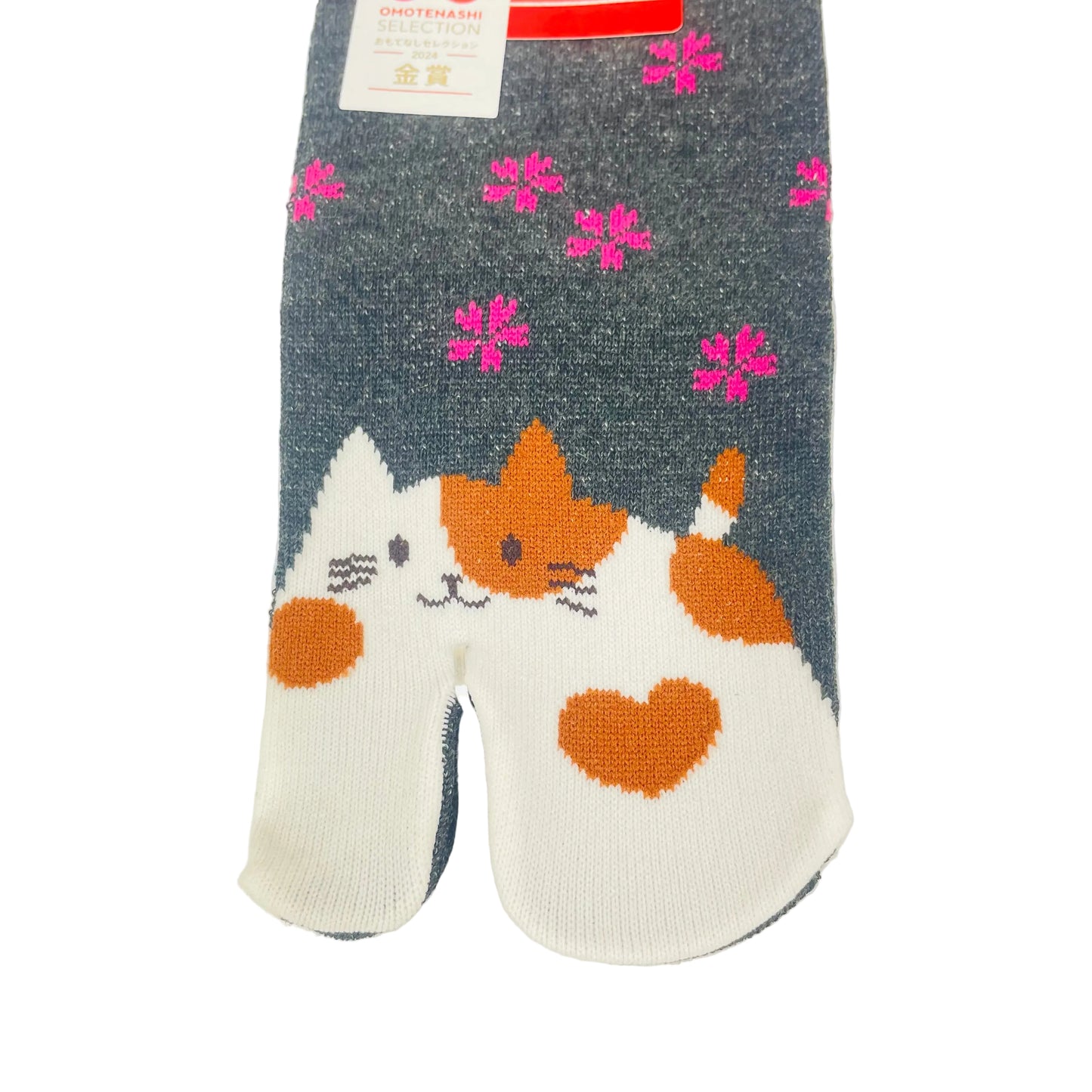 Tabi ponožky – Kočka & sakura | Made in Japan