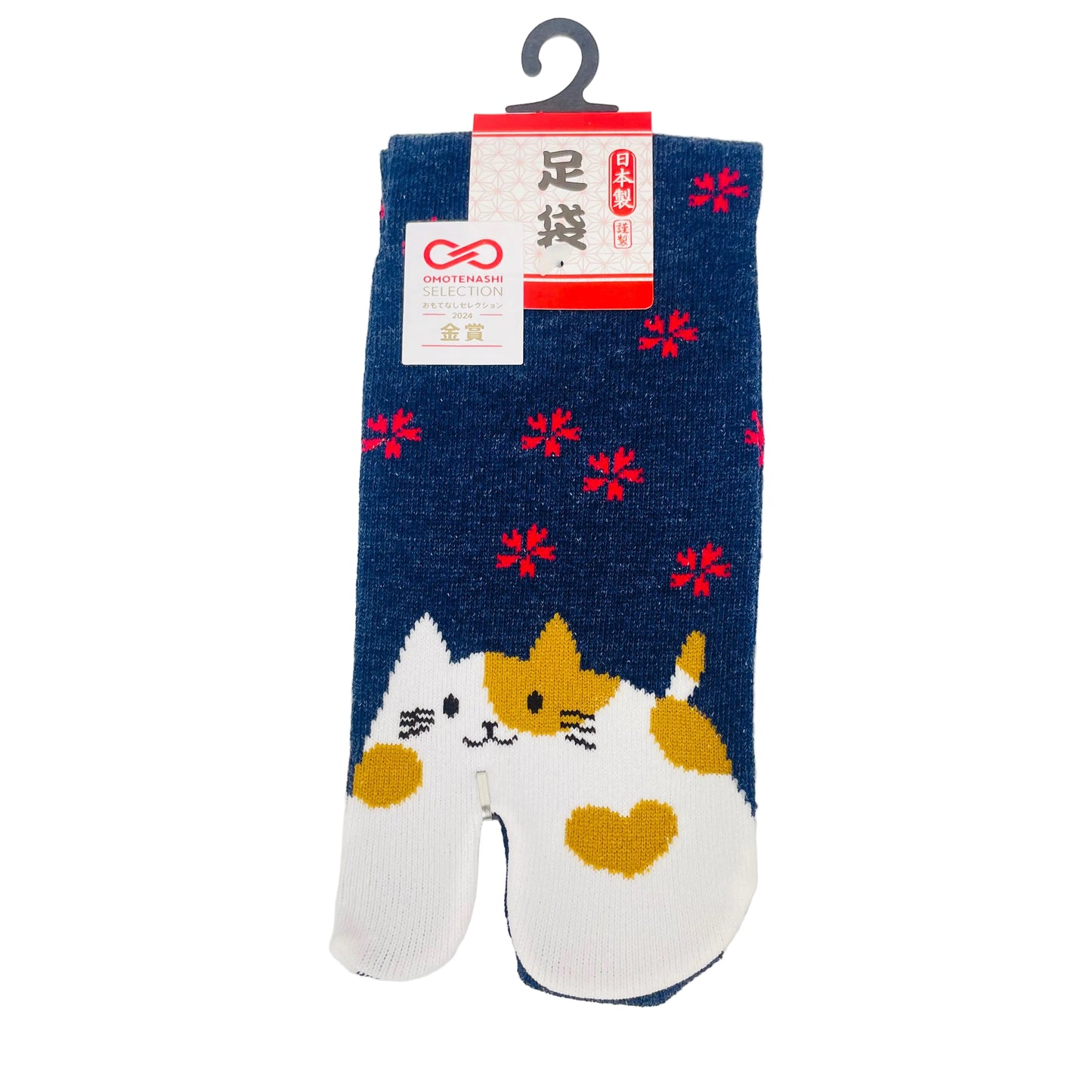 Tabi ponožky – Kočka & sakura | Made in Japan