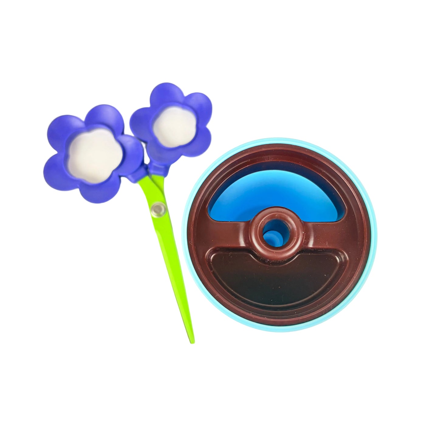 Nůžky Cocone Flower Modré se stojánkem | Made in Japan
