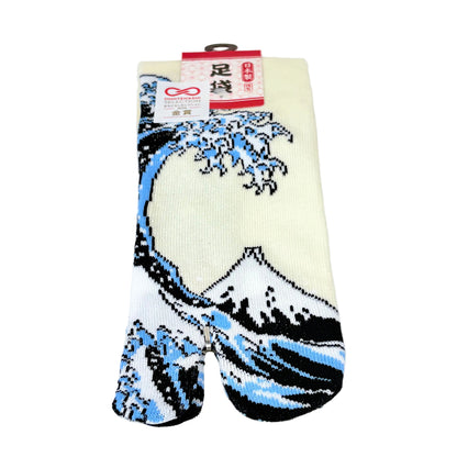 Tabi ponožky – Velká vlna u Kanagawy | 22–25 cm | Made in Japan