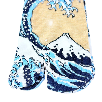 Tabi ponožky – Velká vlna u Kanagawy | 22–25 cm | Made in Japan