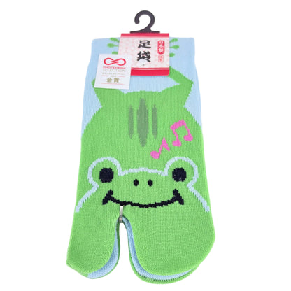 Tabi ponožky – Žába & hudba | 4 barvy | Made in Japan