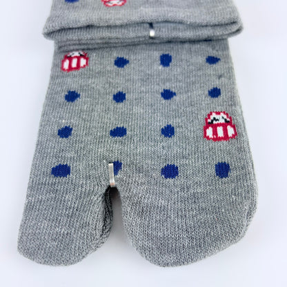Tabi ponožky – Puntíky & Daruma | 4 barvy | Made in Japan