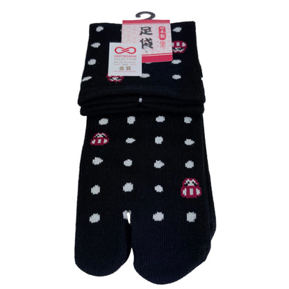 Tabi ponožky – Puntíky & Daruma | 4 barvy | Made in Japan
