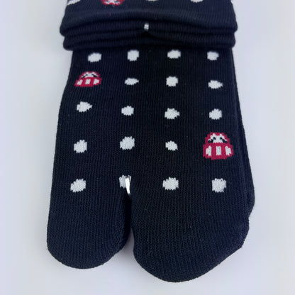 Tabi ponožky – Puntíky & Daruma | 4 barvy | Made in Japan