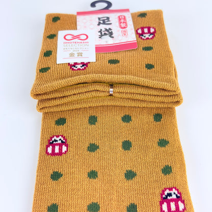 Tabi ponožky – Puntíky & Daruma | 4 barvy | Made in Japan