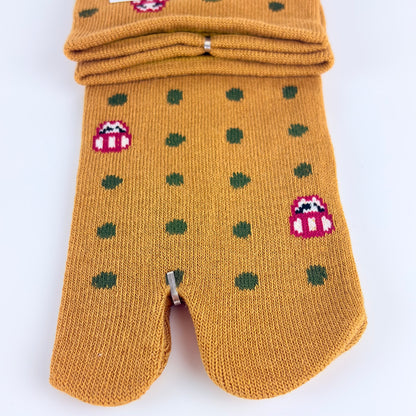 Tabi ponožky – Puntíky & Daruma | 4 barvy | Made in Japan