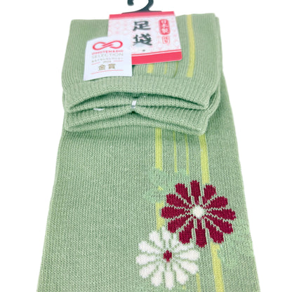 Tabi ponožky – Květiny & linie | 22–25 cm | Made in Japan