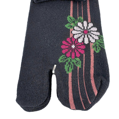 Tabi ponožky – Květiny & linie | 22–25 cm | Made in Japan