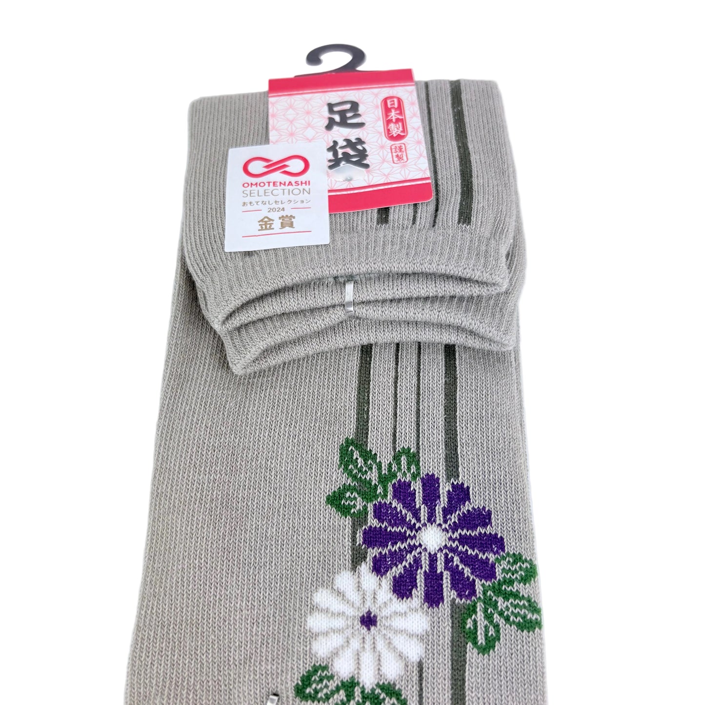 Tabi ponožky – Květiny & linie | 22–25 cm | Made in Japan