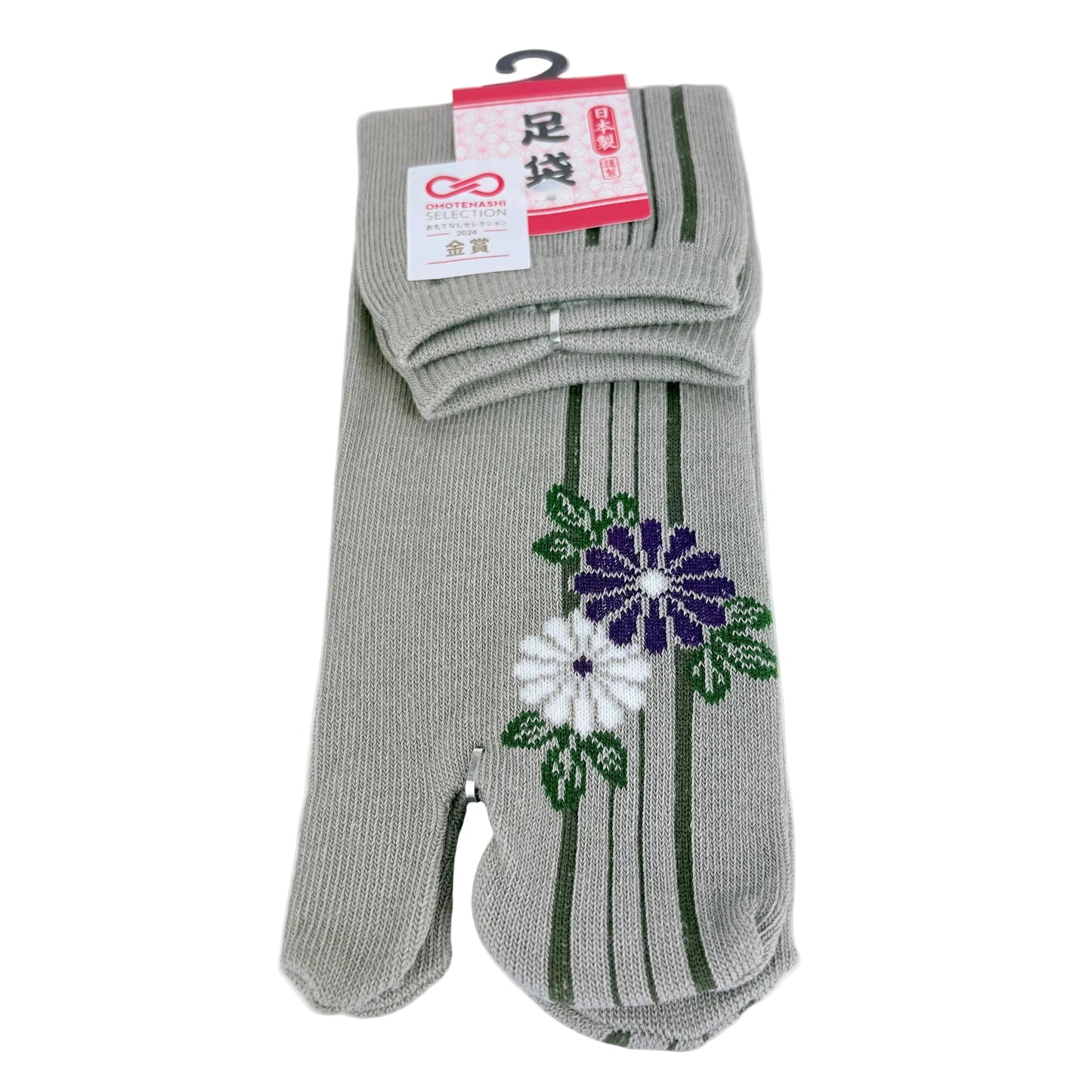 Tabi ponožky – Květiny & linie | 22–25 cm | Made in Japan