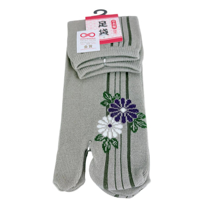 Tabi ponožky – Květiny & linie | 22–25 cm | Made in Japan