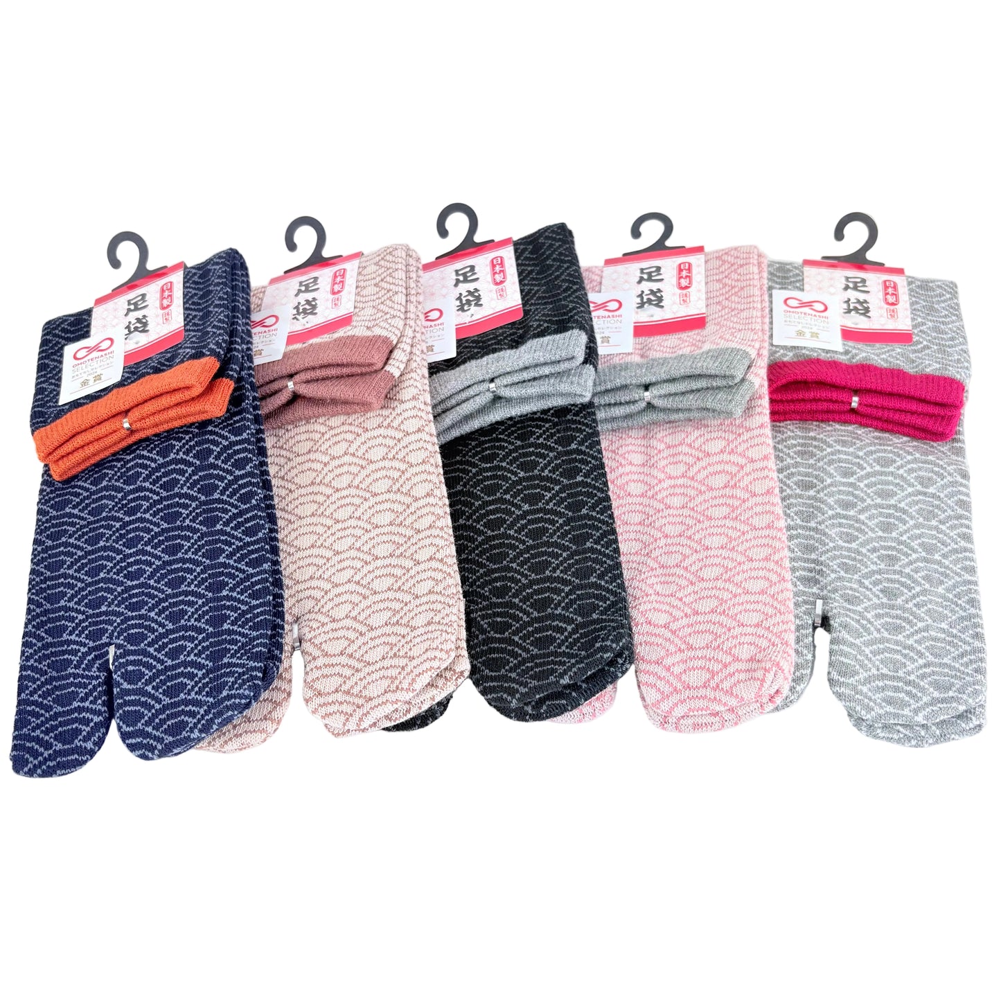 Tabi ponožky – Seigaiha vzor | 22–25 cm | Made in Japan