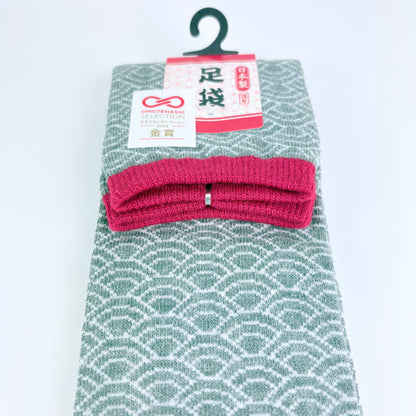 Tabi ponožky – Seigaiha vzor | 22–25 cm | Made in Japan
