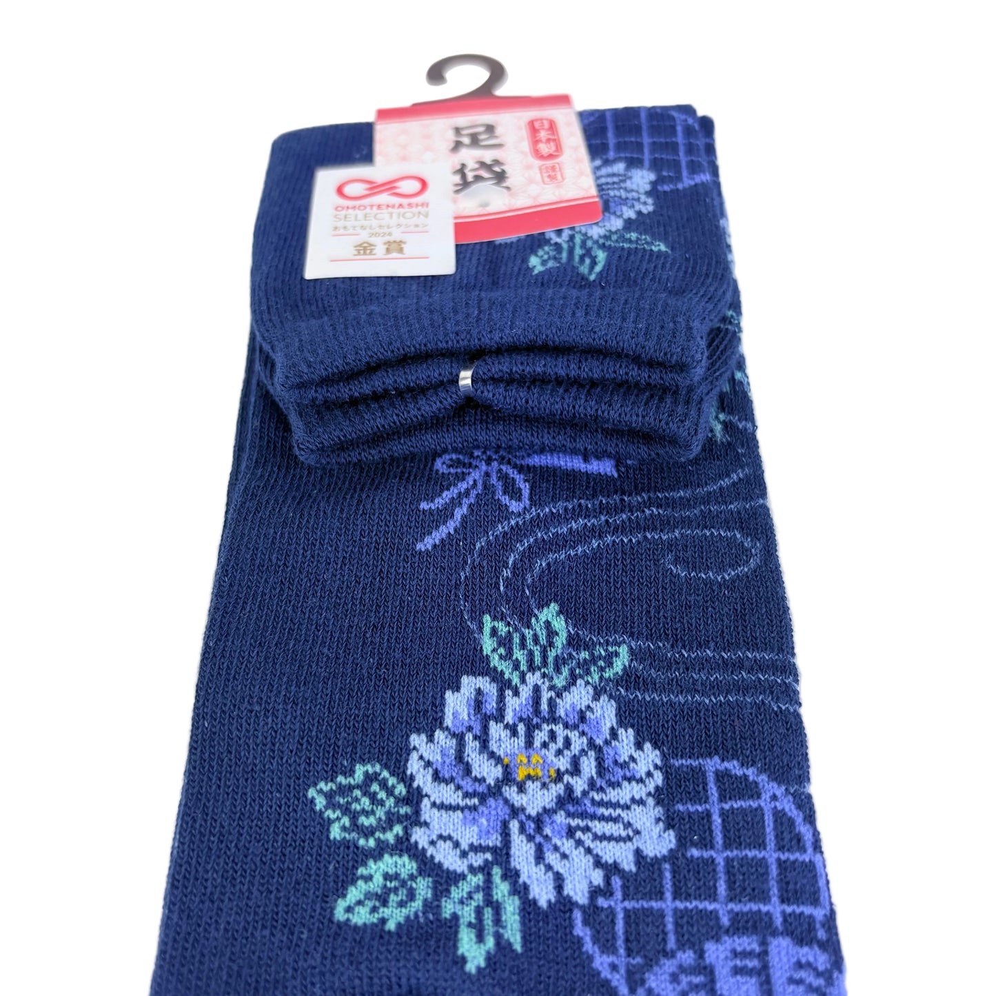 Tabi ponožky – Květiny & vějíř | 22–25 cm | Made in Japan