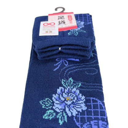 Tabi ponožky – Květiny & vějíř | 22–25 cm | Made in Japan
