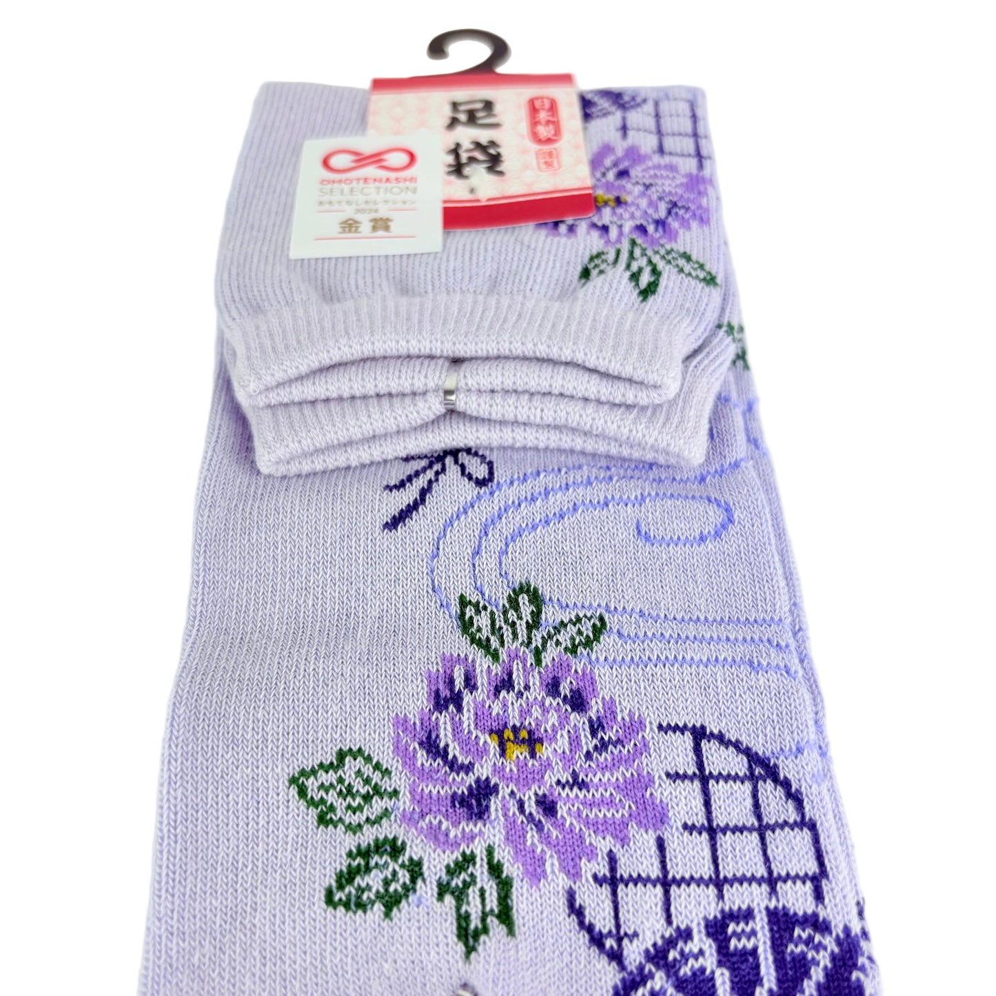 Tabi ponožky – Květiny & vějíř | 22–25 cm | Made in Japan