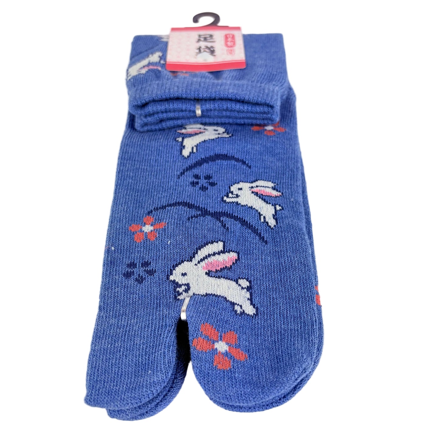 Tabi ponožky – Králíci & květy | 22–25 cm | Made in Japan