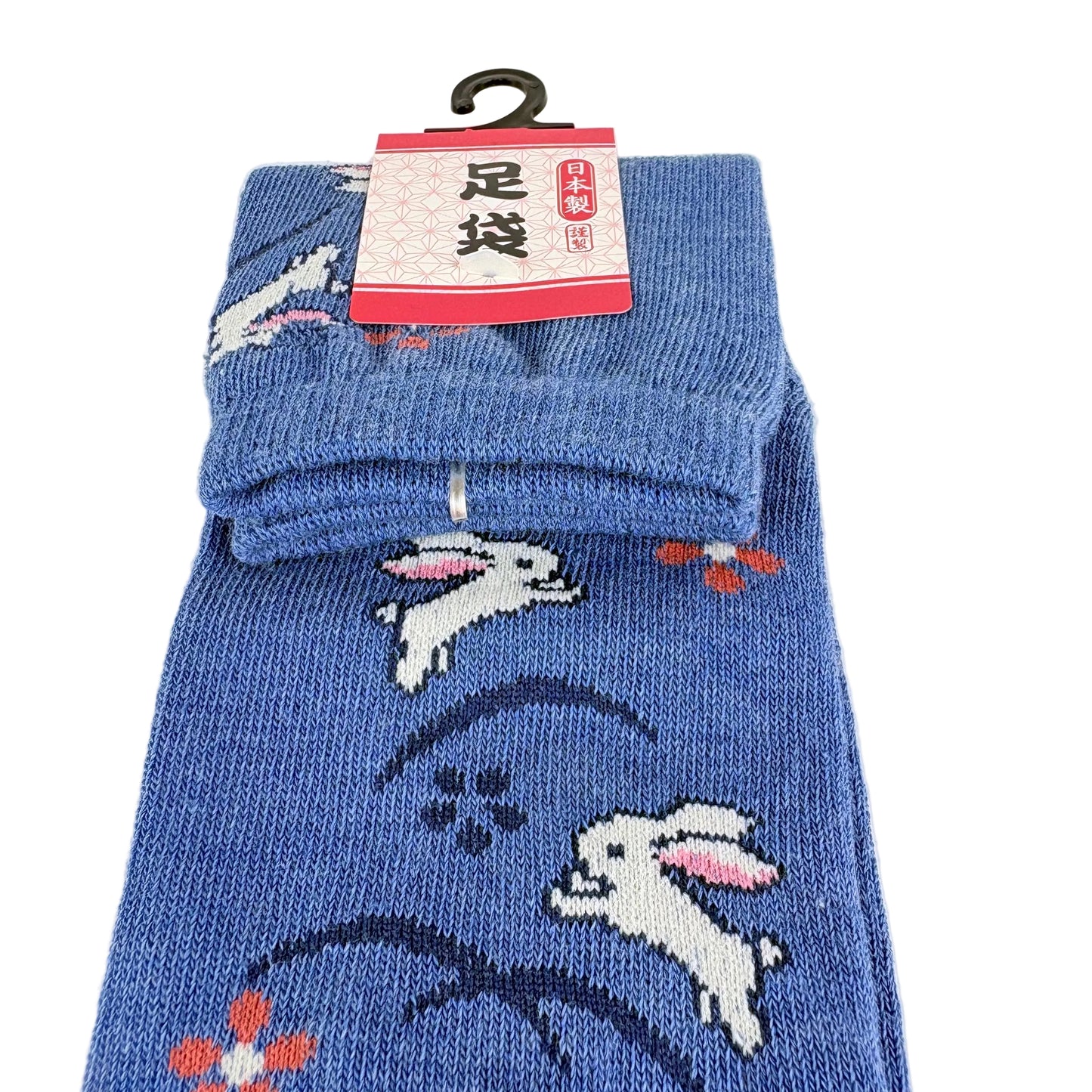 Tabi ponožky – Králíci & květy | 22–25 cm | Made in Japan