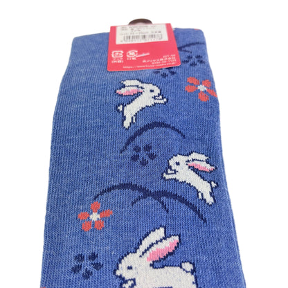 Tabi ponožky – Králíci & květy | 22–25 cm | Made in Japan