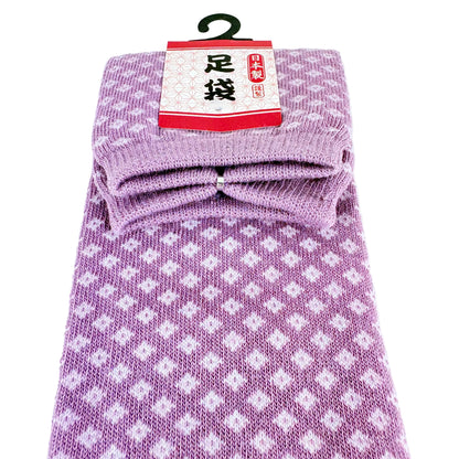 Tabi ponožky – Jemný geometrický vzor růžová | 22–25 cm | Made in Japan