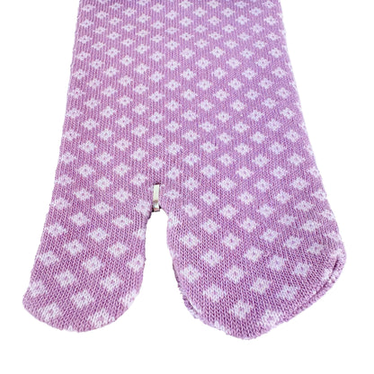 Tabi ponožky – Jemný geometrický vzor růžová | 22–25 cm | Made in Japan