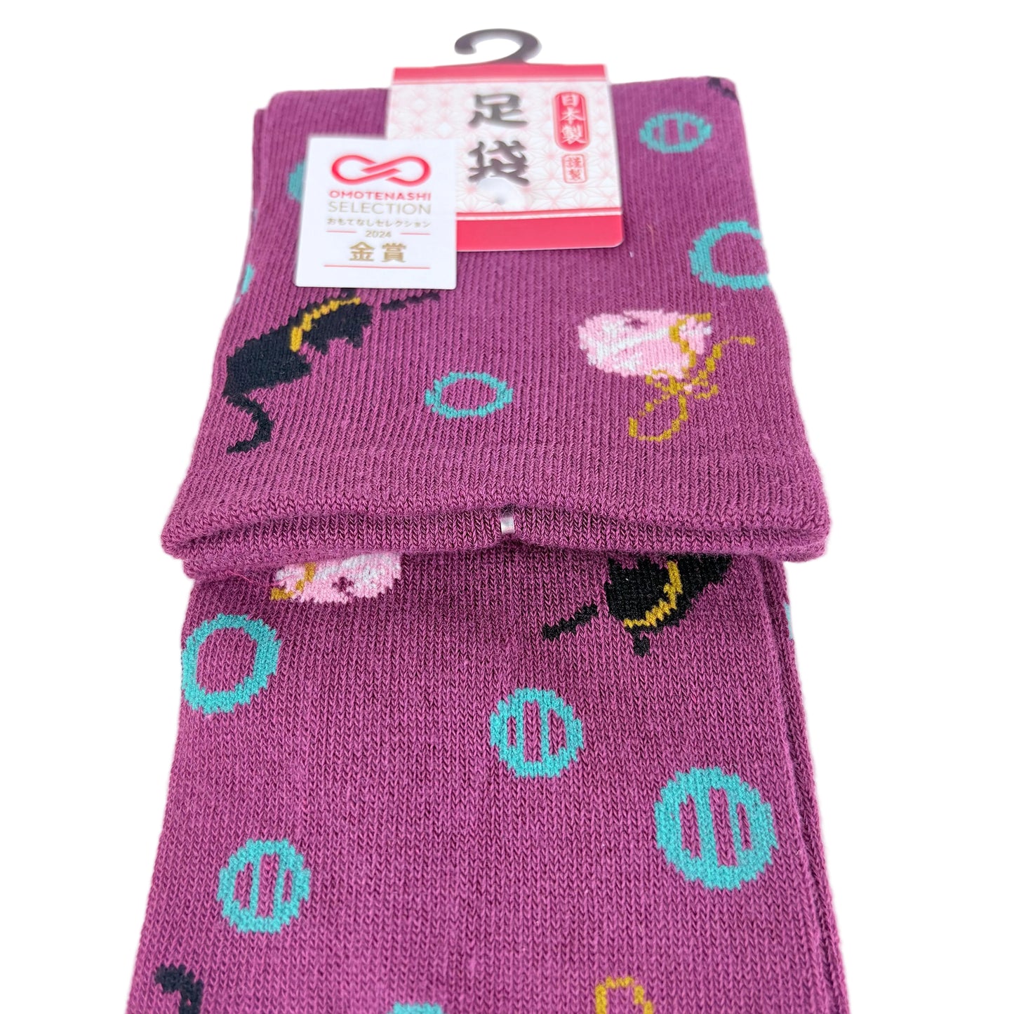 Tabi ponožky – Kočky & puntíky | 23–25 cm | Made in Japan