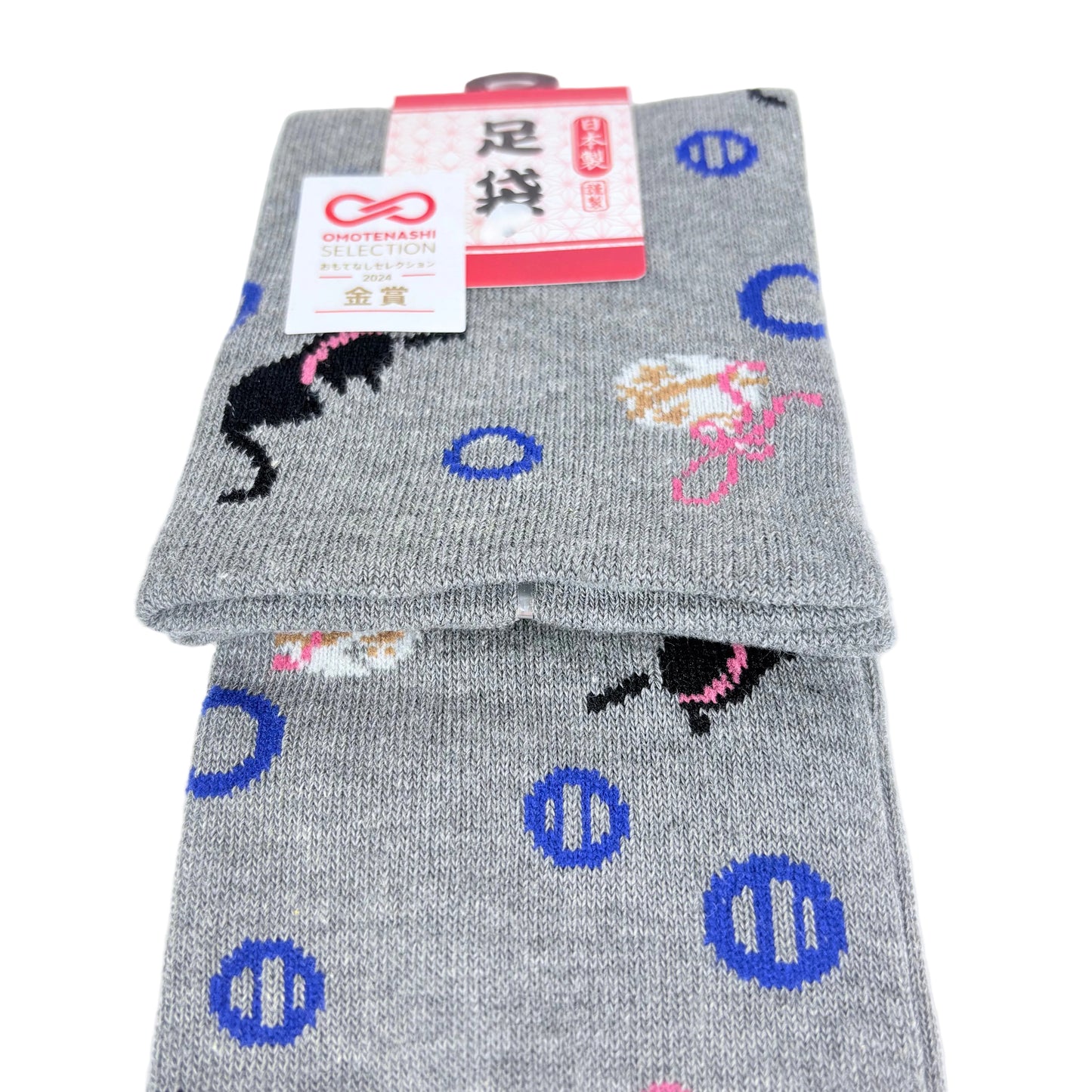 Tabi ponožky – Kočky & puntíky | 23–25 cm | Made in Japan