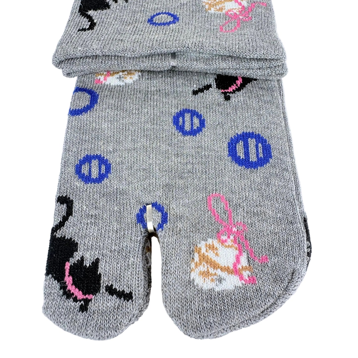 Tabi ponožky – Kočky & puntíky | 23–25 cm | Made in Japan