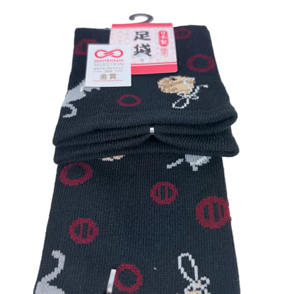 Tabi ponožky – Kočky & puntíky | 23–25 cm | Made in Japan