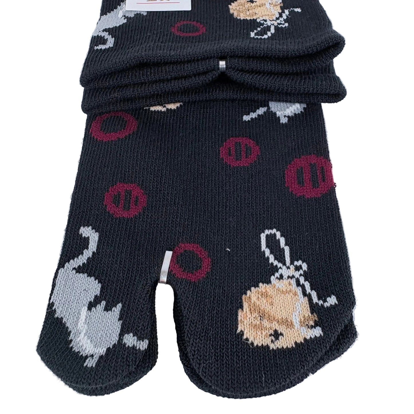 Tabi ponožky – Kočky & puntíky | 23–25 cm | Made in Japan