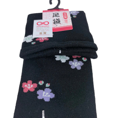 Tabi ponožky – Jemné květy | 23–25 cm | Made in Japan