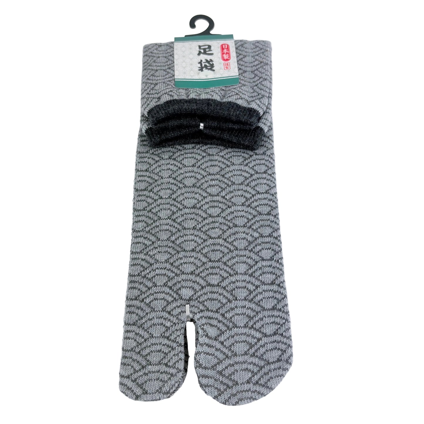 Tabi ponožky – Seigaiha šedá | 25–27 cm | Made in Japan