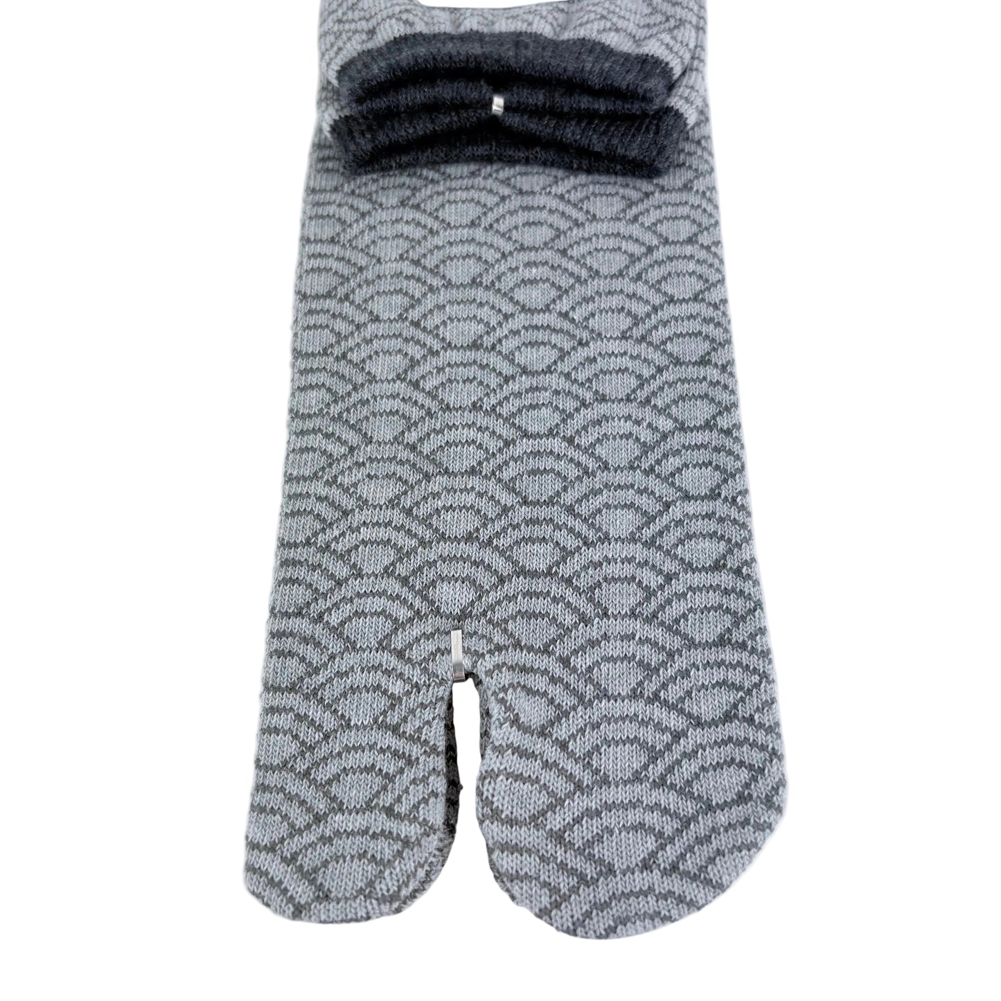 Tabi ponožky – Seigaiha šedá | 25–27 cm | Made in Japan
